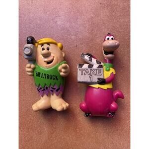 VTG 1992 "DINO TAKE 1" MOVIE FLINTSTONES HANNA BARBERA 4" & Barney Hollyrock